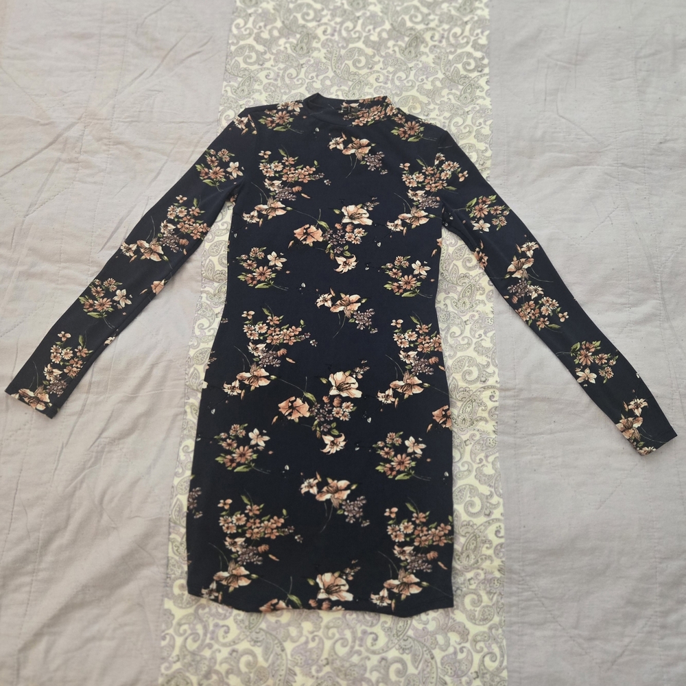 Floral Black Dress